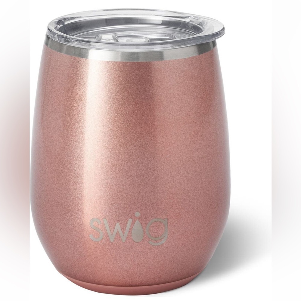 NIB Swig Stainless Steel Stemless Cup in Rose Gold